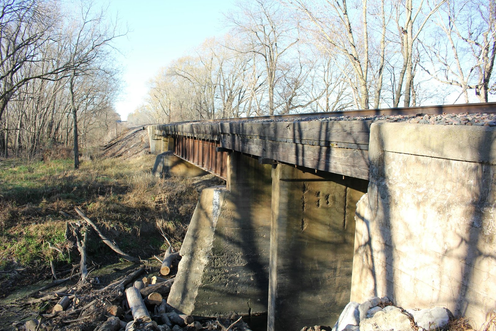 Looking west
